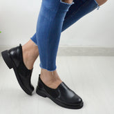 Pantofi Casual Dama din Piele Naturala,Mya,negri